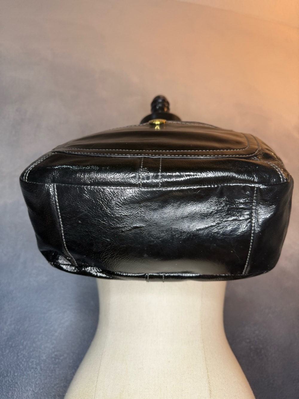 COACH Ergo Legacy Black Patent Leather  65th Anniversary Hobo Bag 11012 - Picture 5 of 16
